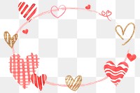 Heart patterned frame png Valentine&#39;s Day design