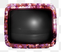 Png TV with black screen for Valentine&rsquo;s ads