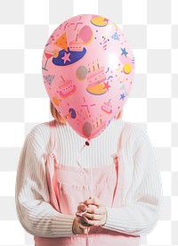 Png balloon mockup on transparent background