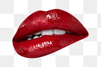Lips PNG Woman biting Valentine&rsquo;s day design element