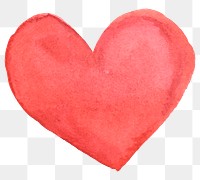 Watercolor pink heart sticker png Valentines day<br /> 