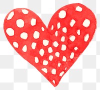 Polka dot watercolor heart sticker png valentine&#39;s day