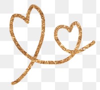 Glitter heart badge png valentine&#39;s day edition 