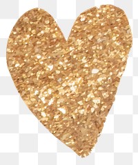 Glitter heart badge png valentine's day edition 