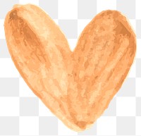 Hand drawn heart png valentine's day collection