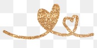 Glitter heart badge png valentine&#39;s day edition 