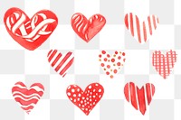 Red heart collection png valentine day edition