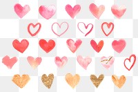 Colorful heart set collection png valentine&#39;s day edition