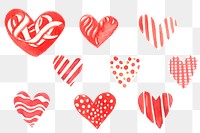 Red heart collection png valentine day edition