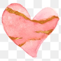 Glitter brush stroke heart png drawing