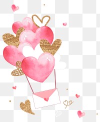 Flying love letter png valentine&rsquo;s sticker element