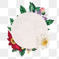 Png Cobweb houseleek flower frame floral round badge