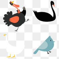Png birds cute animal stickers