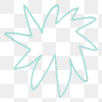 Png star style drawing blue design element