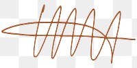 Png brown doodle line art design element