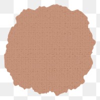 Png brown textured circle sticker in earth tone