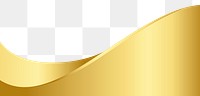 Wave png golden design element 