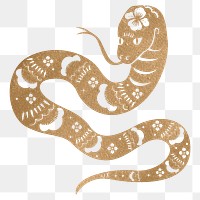 Png Chinese New Year snake gold animal zodiac sign illustration
