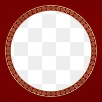 Frame png Lu symbol pattern golden circle/square in Chinese New Year theme