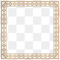 Frame png sakura pattern golden square in Chinese New Year theme