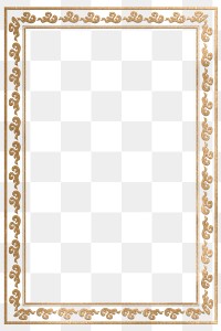 Frame png clouds pattern golden square in Chinese New Year theme