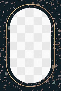 Terrazzo png gold frame with blank space