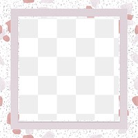 Png pink terrazzo frame transparent background