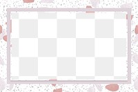 Png pink terrazzo frame transparent background