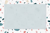 Terrazzo png frame transparent background with seamless pattern