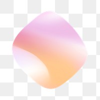 Gradient sticker png pink and orange square shape