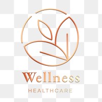 Logo png in gold for health and wellness