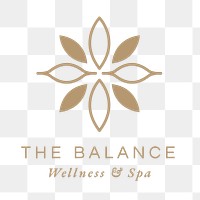 Spa logo png in gold for health and wellness