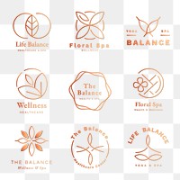 Wellness logo png in copper digital sticker