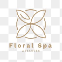 Spa logo png in gold for health and wellness