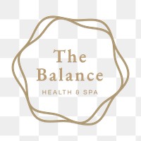 Spa logo png in gold for health and wellness