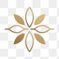 PNG luxury blooming flower logo for health and wellness