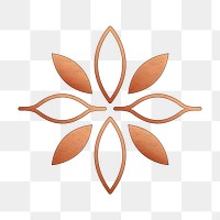 PNG luxury blooming flower logo for health and wellness