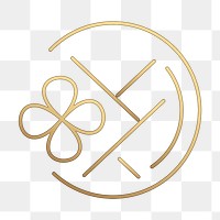 PNG sakura logo for wellness beauty spa in gold