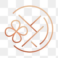 PNG sakura logo for wellness beauty spa in copper