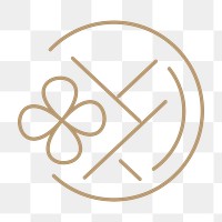 PNG sakura logo for wellness beauty spa in beige