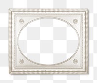 Vintage picture frame png mockup sticker, home decor, vintage silver design