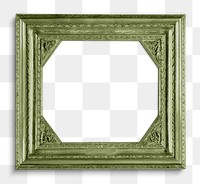 Frame mockup PNG clip art, home decor, vintage green design