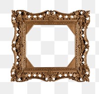 Picture frame mockup PNG clip art, home decor, vintage brown design