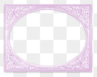 Picture frame mockup PNG sticker in pastel pink