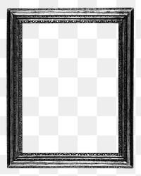 Frame mockup PNG sticker in black Gothic style