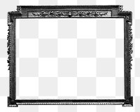 Frame mockup PNG sticker in black Gothic style