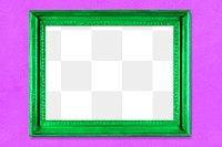 Frame PNG mockup, neon green wall decor