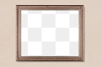 Antique picture frame mockup png, home decor, vintage bronze design