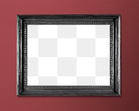 Frame PNG mockup, antique black Gothic style