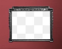 Frame PNG mockup, antique black Gothic style